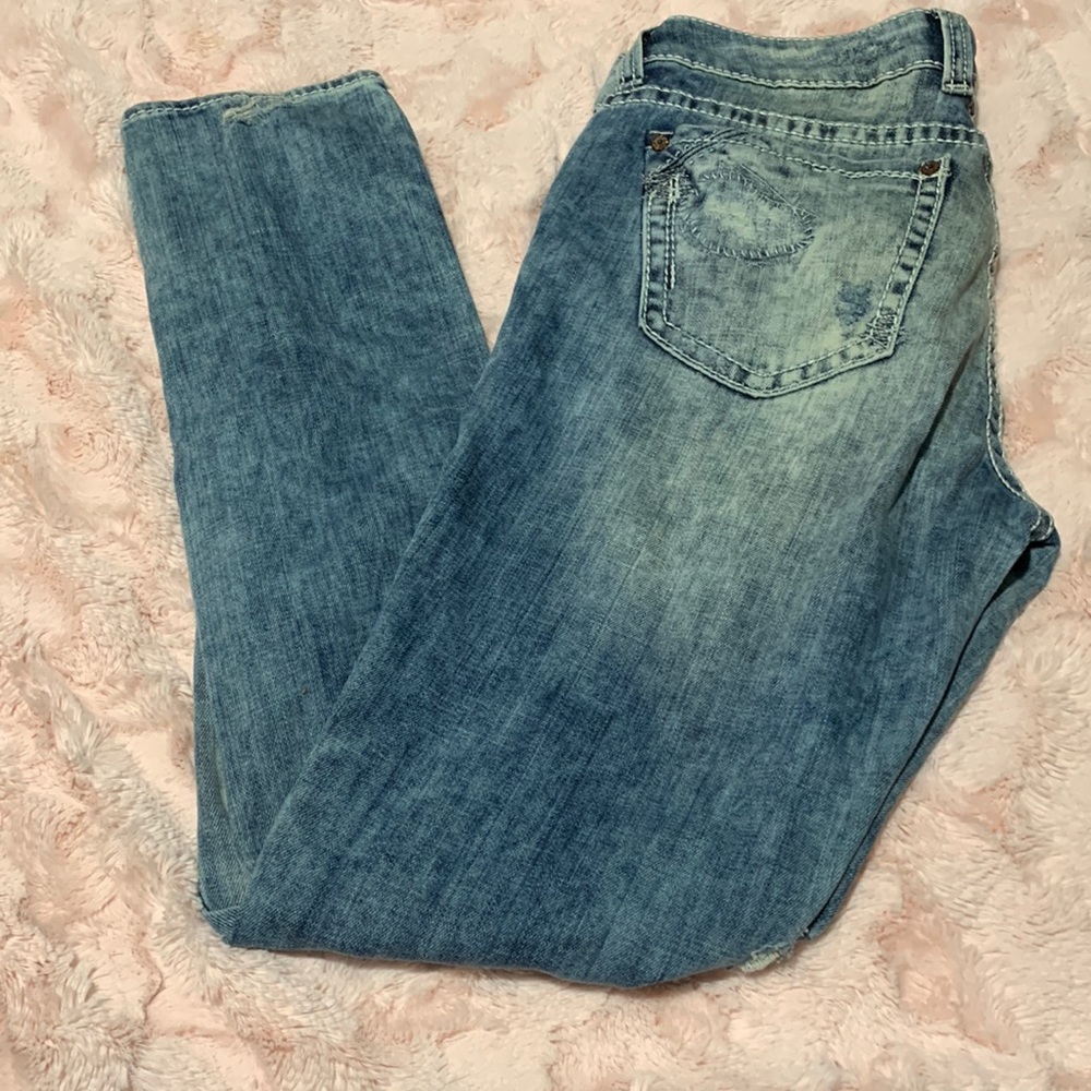 BUCKLE BLACK SKINNY JEANS